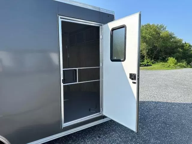 Car Mate 8.5 x 16 Enclosed V-Nose Cargo Trailer- A/C Unit - Image 5