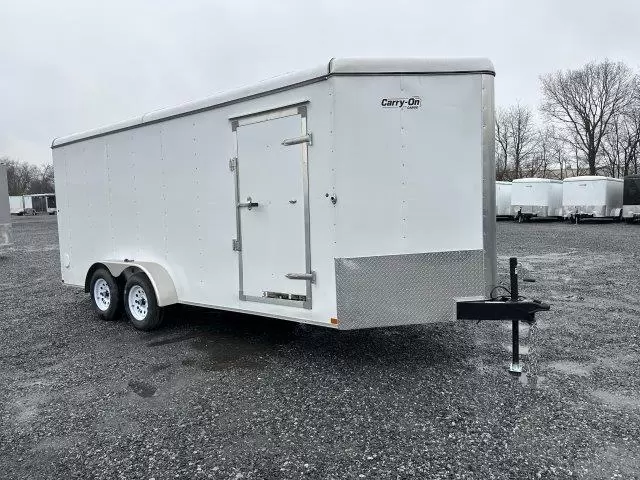 Carry On 7 x 18 Enclosed V-Nose Cargo Trailer – 6″ Added Height